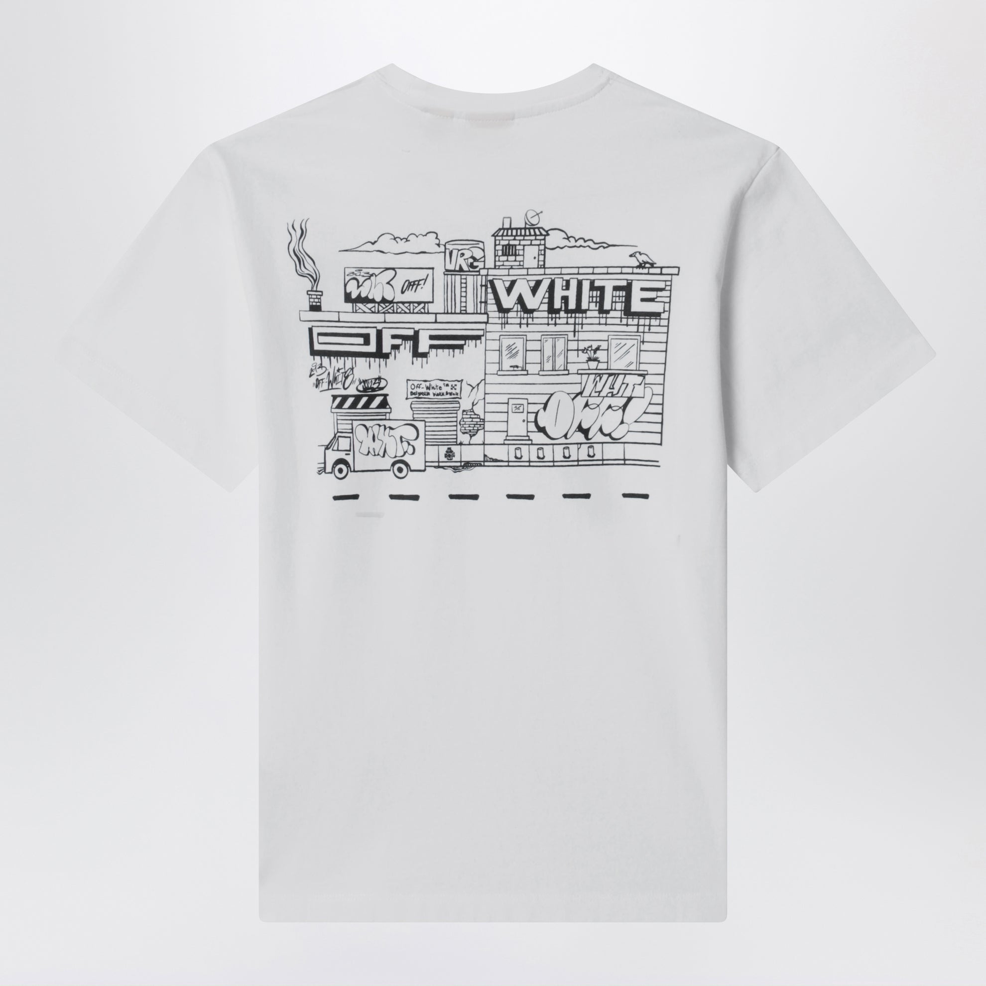 White T-shirt with embroidered logo