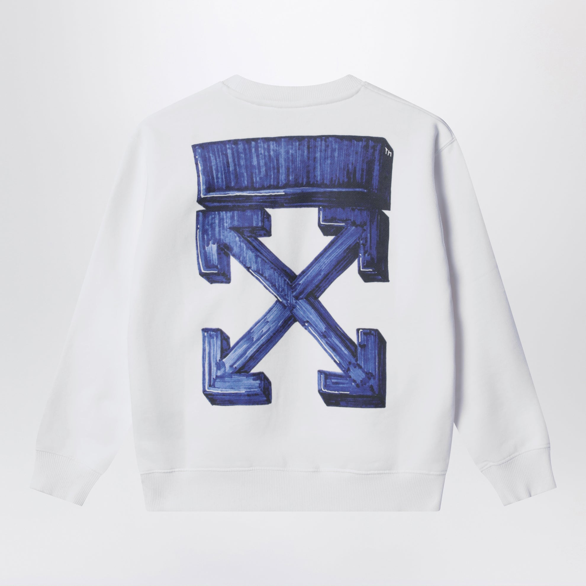 Sweat blanc avec imprimé logo