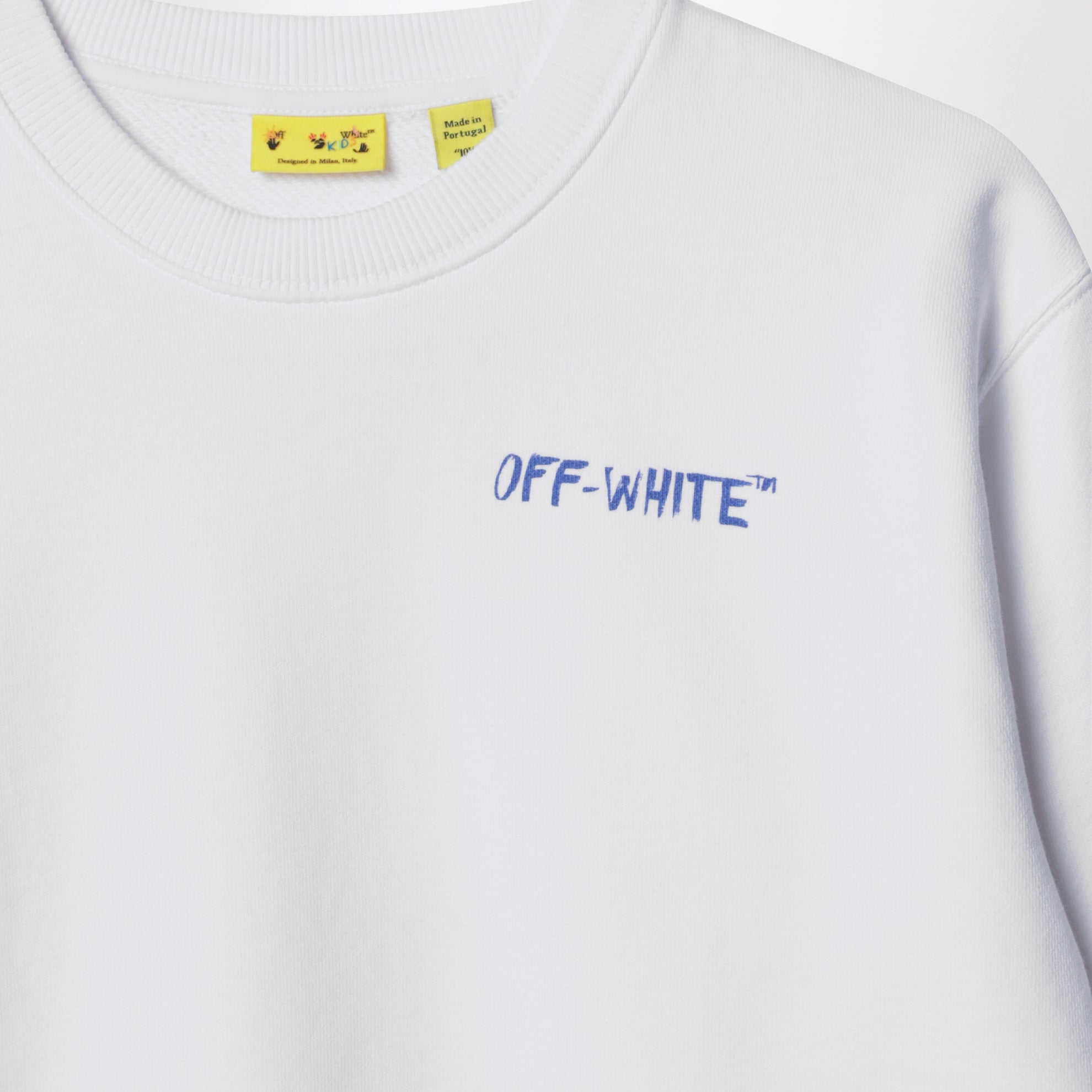 Sweat blanc avec imprimé logo