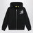 Sweat à capuche zippé noir avec imprimés logo