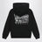 Sweat à capuche zippé noir avec imprimés logo