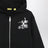 Sweat à capuche zippé noir avec imprimés logo