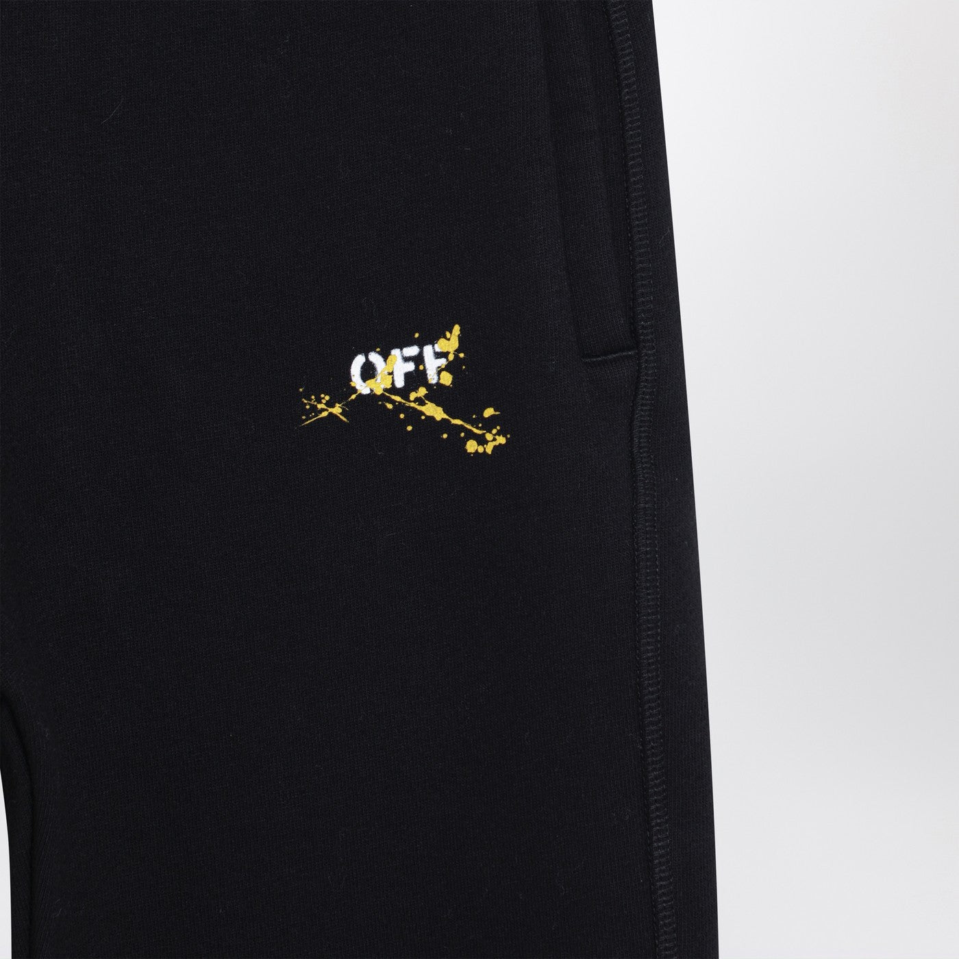 Black Diagonal Splat Logo jogging trousers