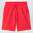 Red shorts with logo print