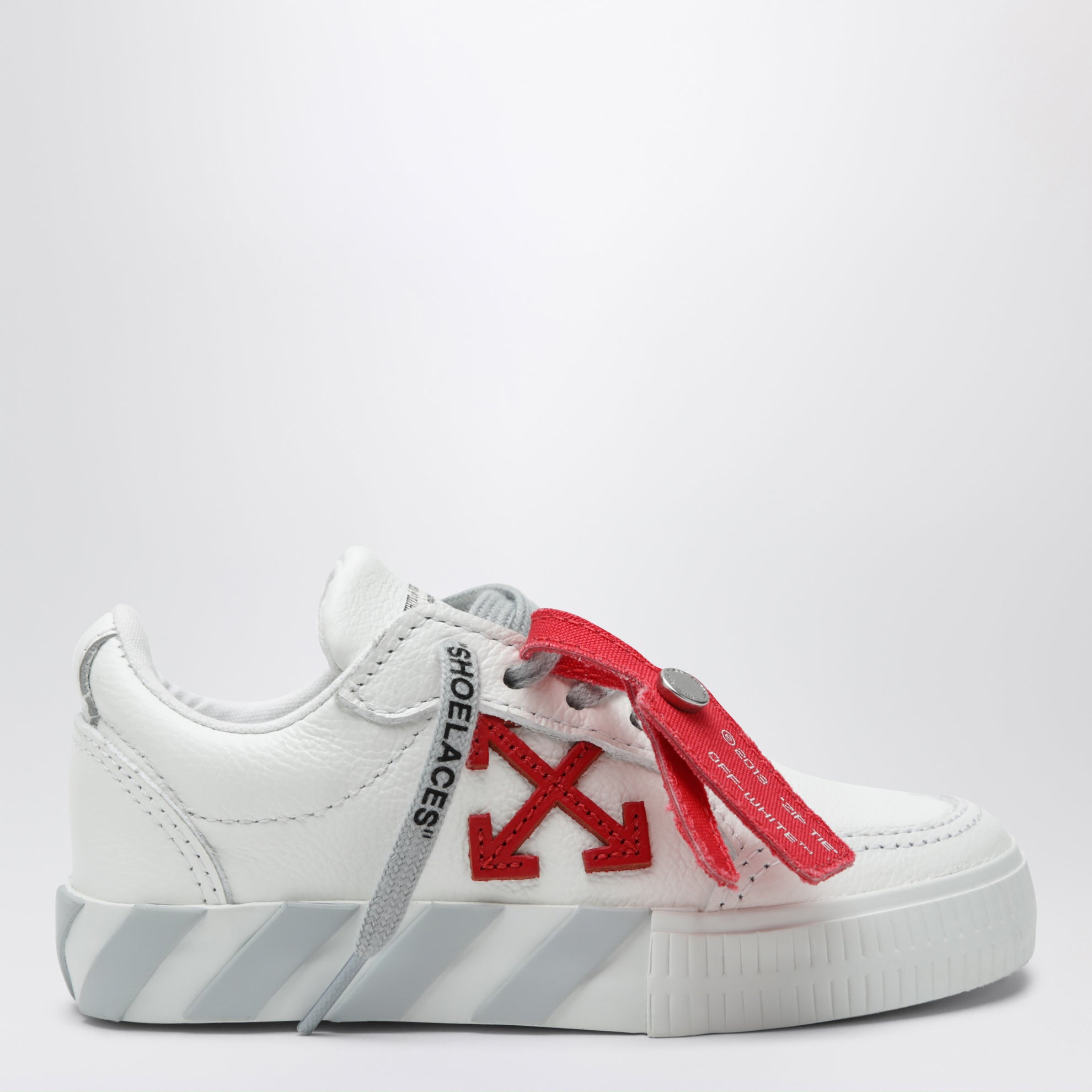 Sneakers vulcanisées blanc/gris/rouge