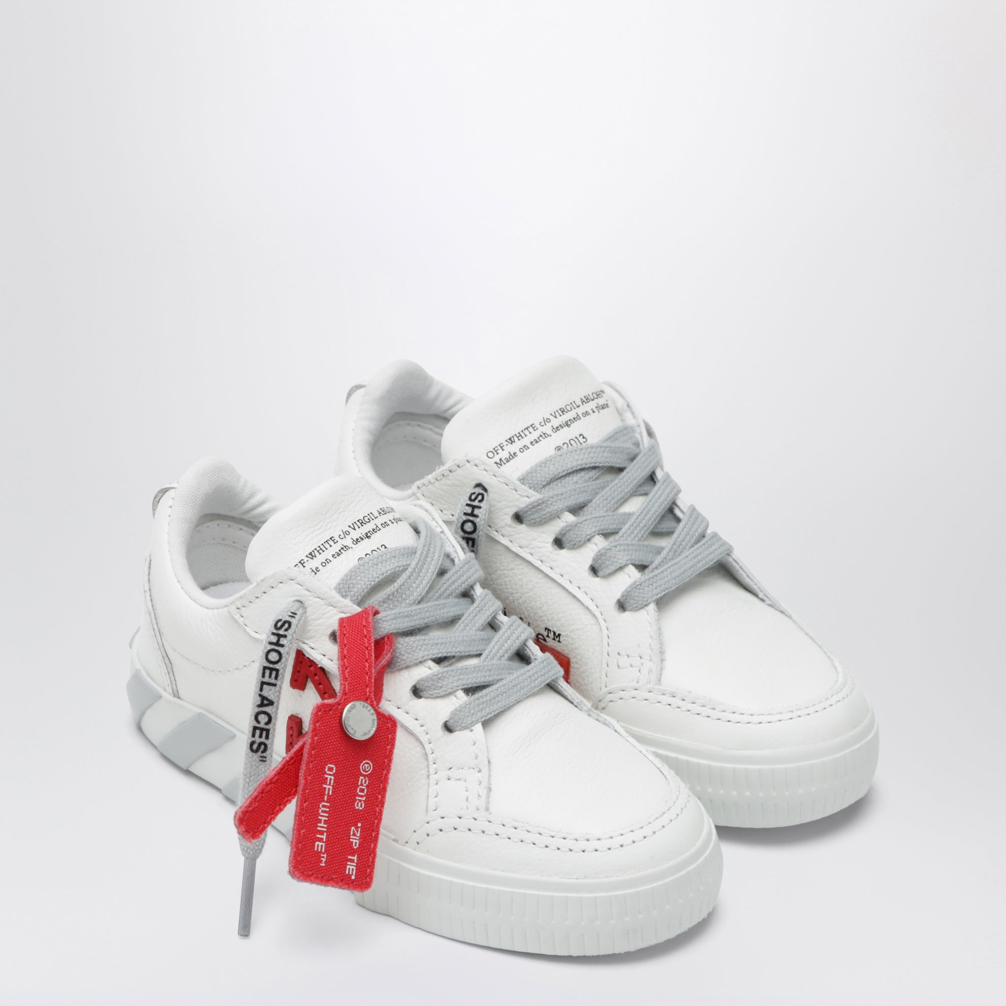 Sneakers vulcanisées blanc/gris/rouge