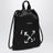 Black gym sack with Arrow motif