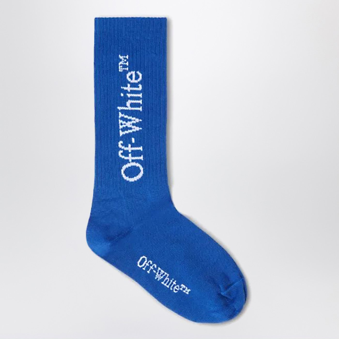 Blaue Socken mit Logo