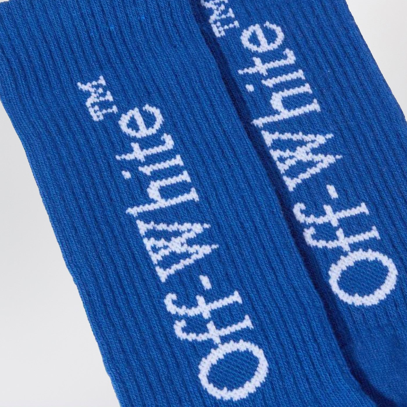 Blaue Socken mit Logo