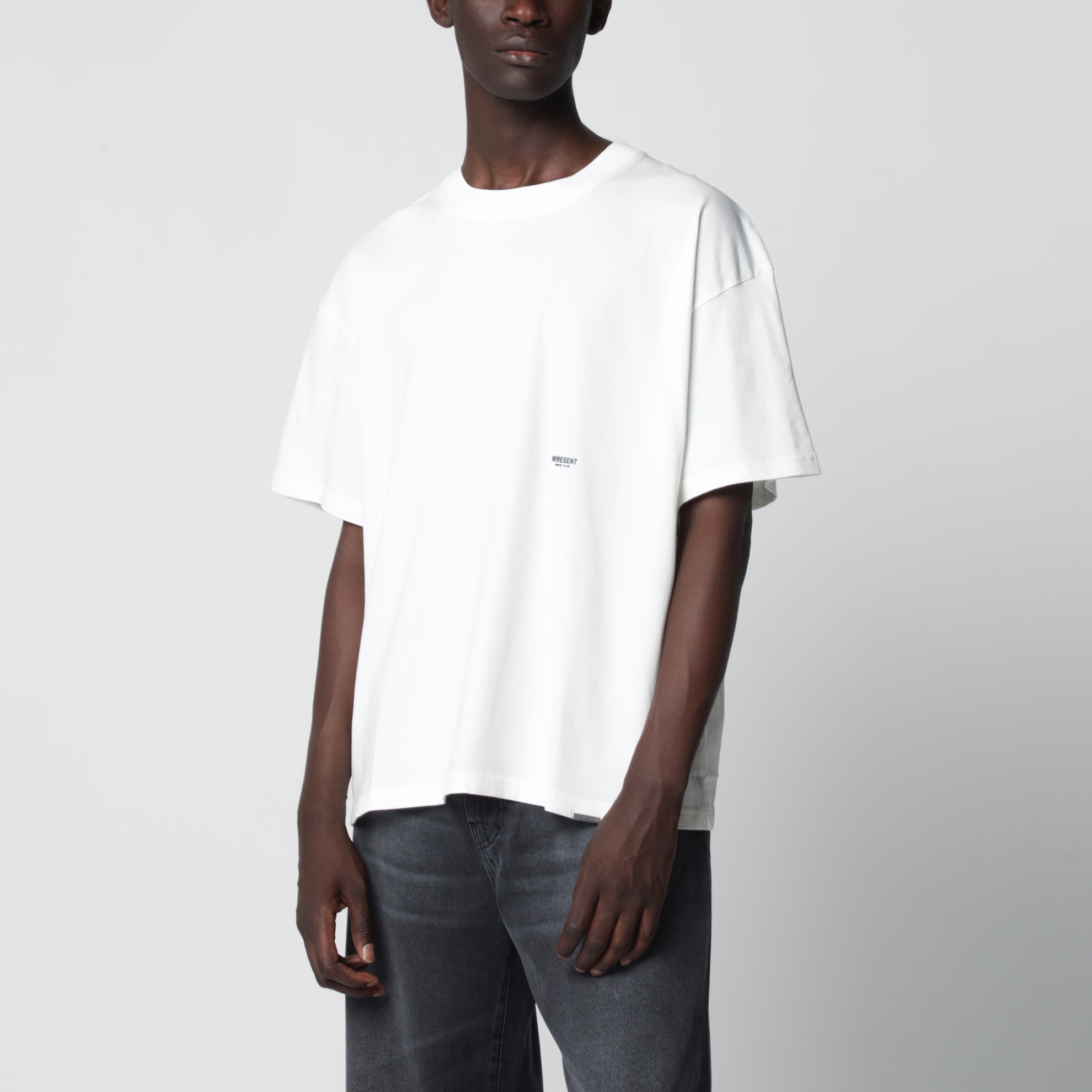 T-shirt Micro Owners Club bianca in cotone