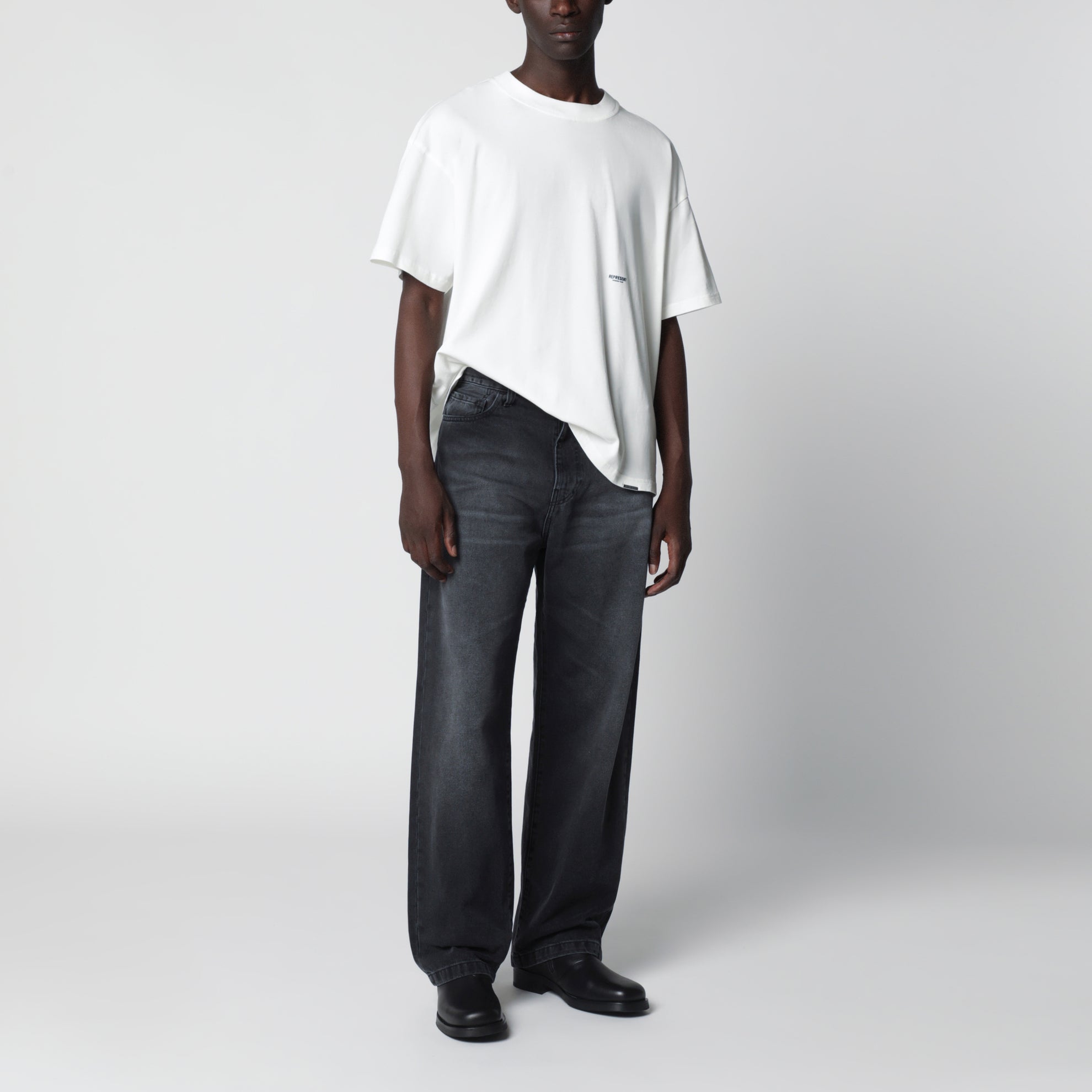 T-shirt Micro Owners Club bianca in cotone
