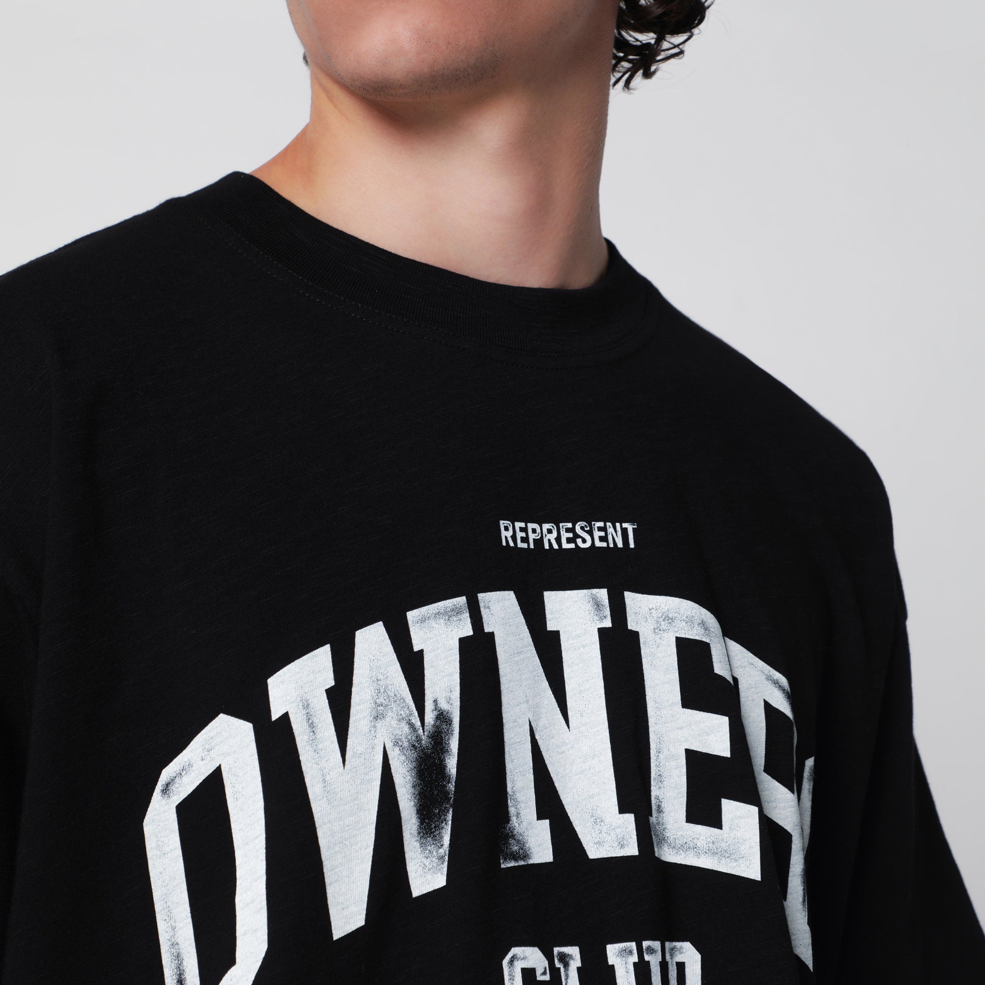 T-shirt nera in cotone Owners Club