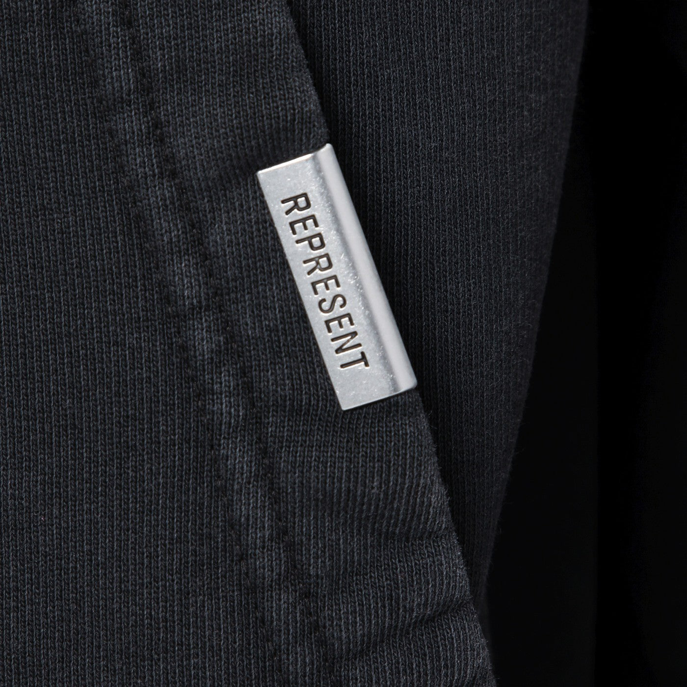 Washed black oversized hooded sweatshirt