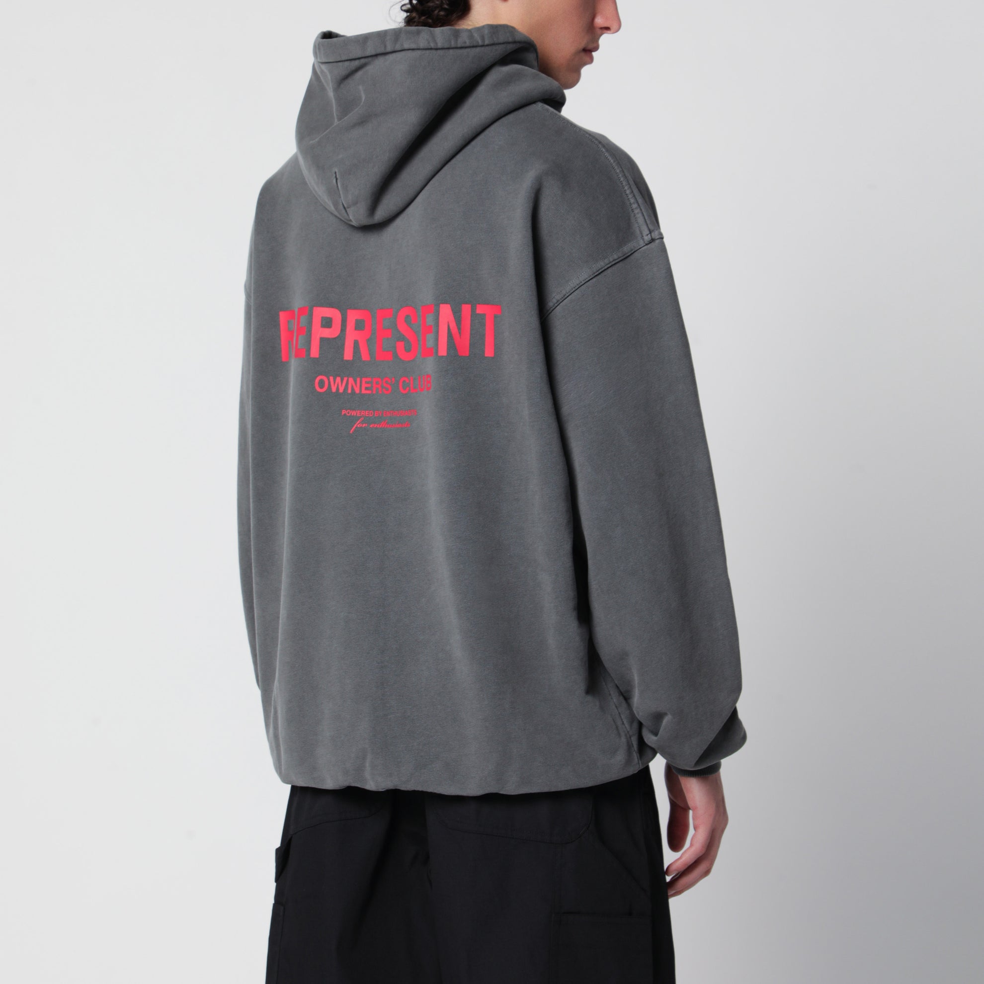 Verwaschener schwarzer Hoodie