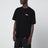 Black cotton T-shirt with logo