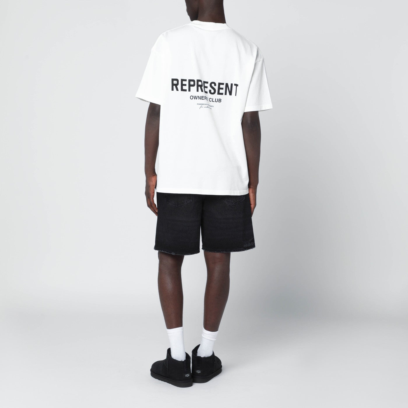 White cotton T-shirt with logo