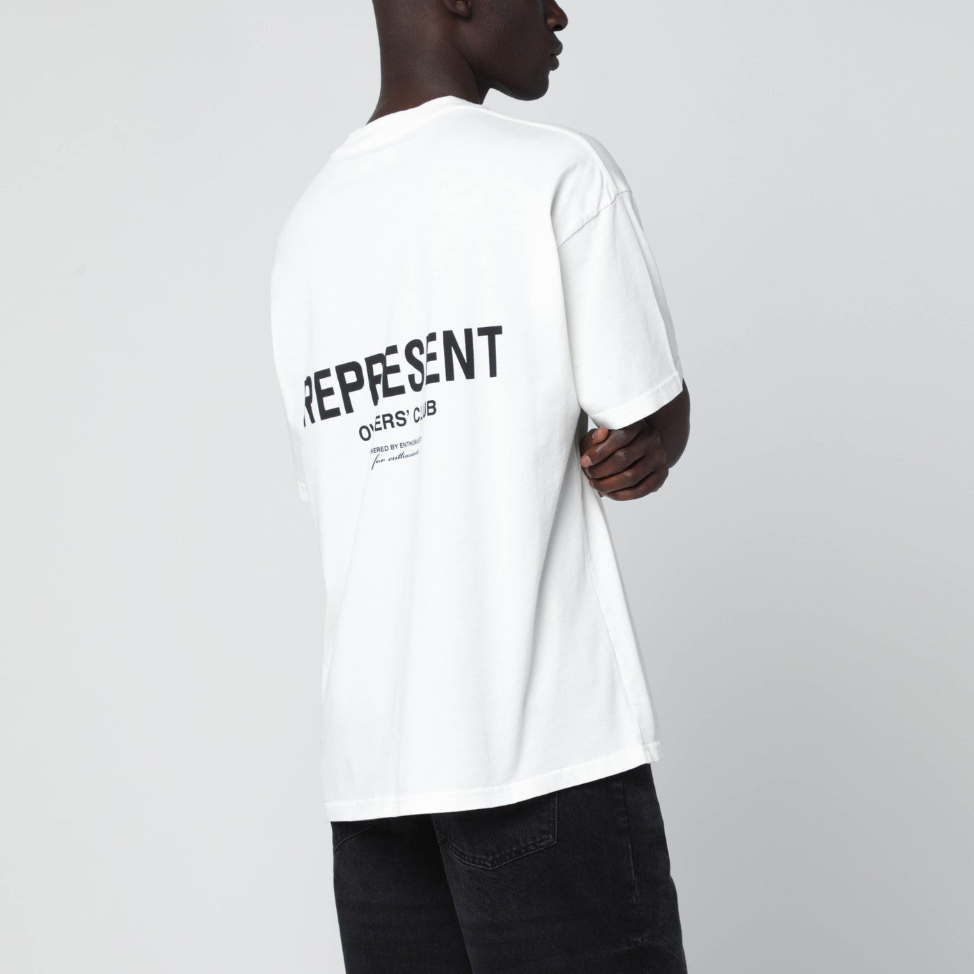 White cotton T-shirt with logo