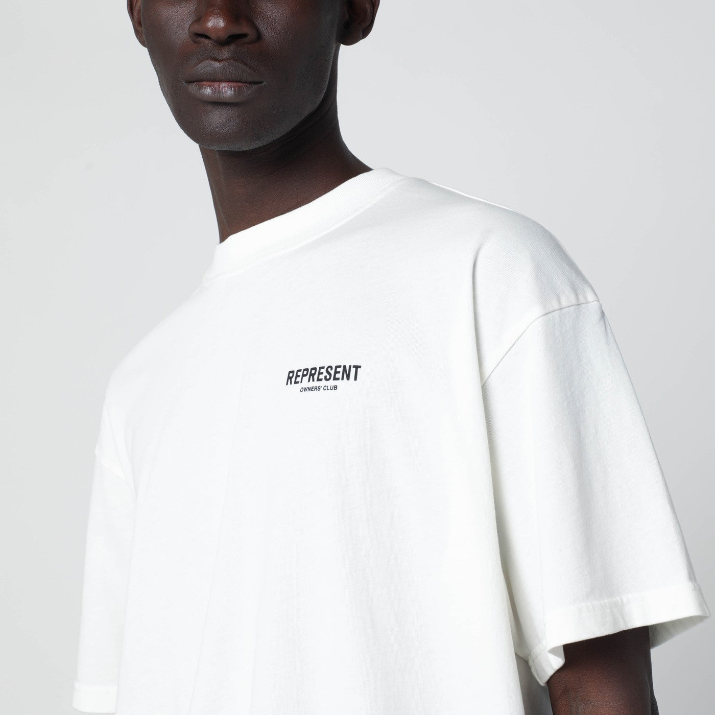 White cotton T-shirt with logo