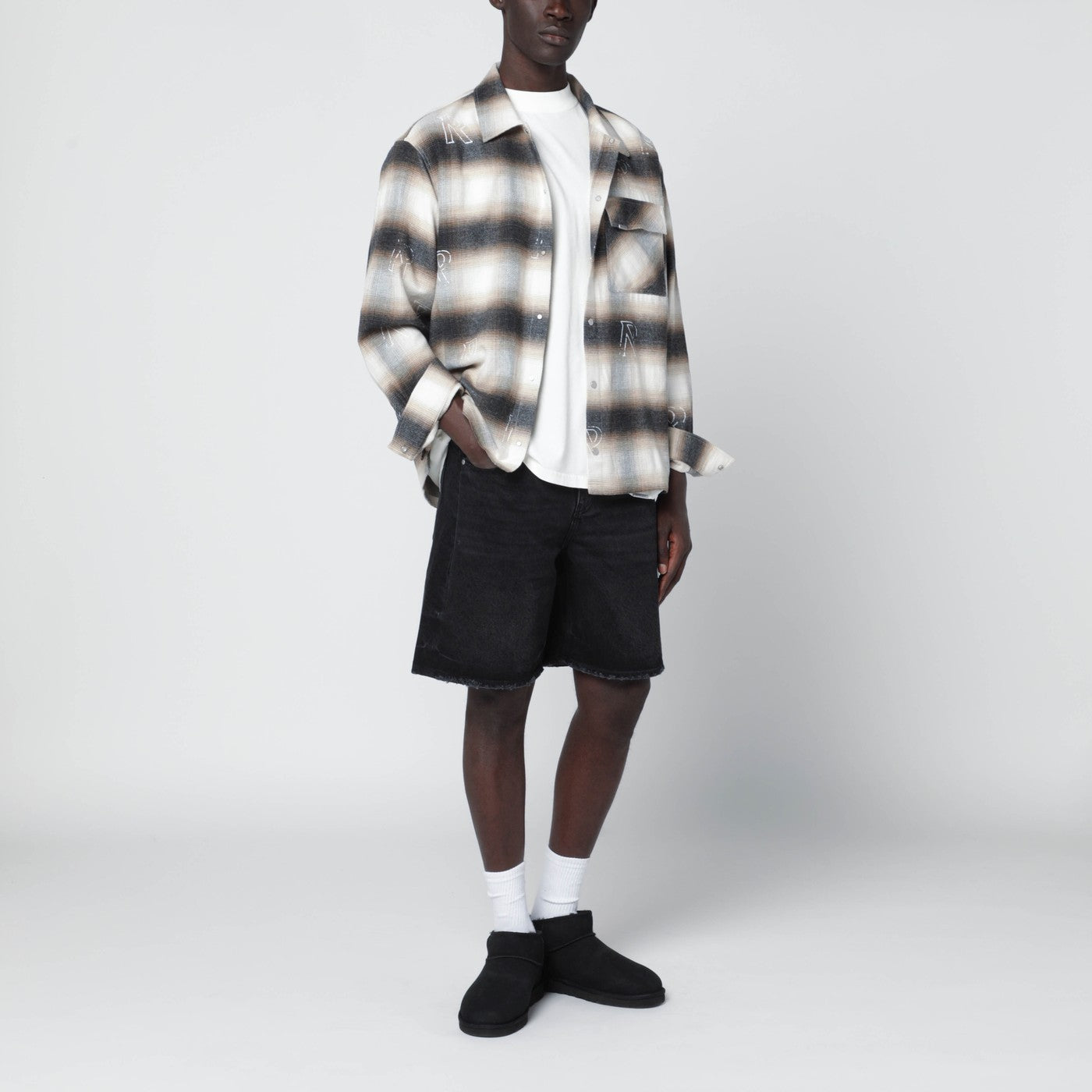 White cotton T-shirt with logo