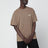 Light brown cotton T-shirt with logo
