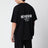 T-shirt nera in cotone con logo