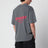 Washed black cotton T-shirt with logo