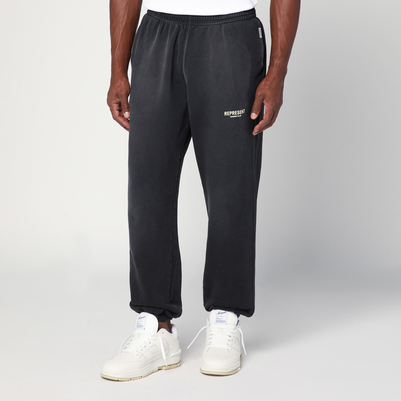 Washed black jogging pants