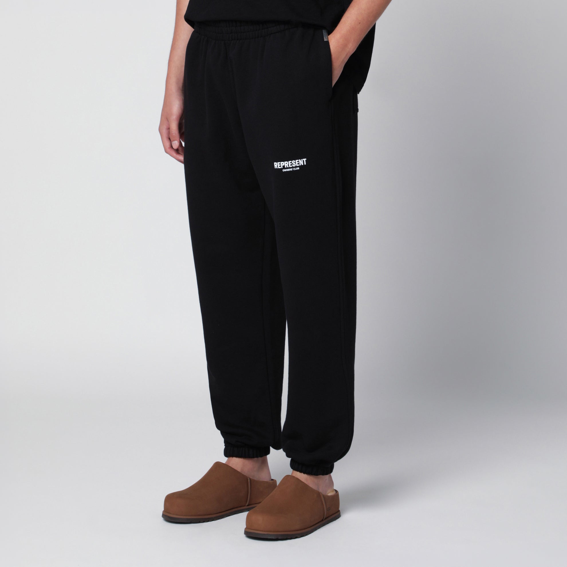 Pantalone jogging nero in cotone