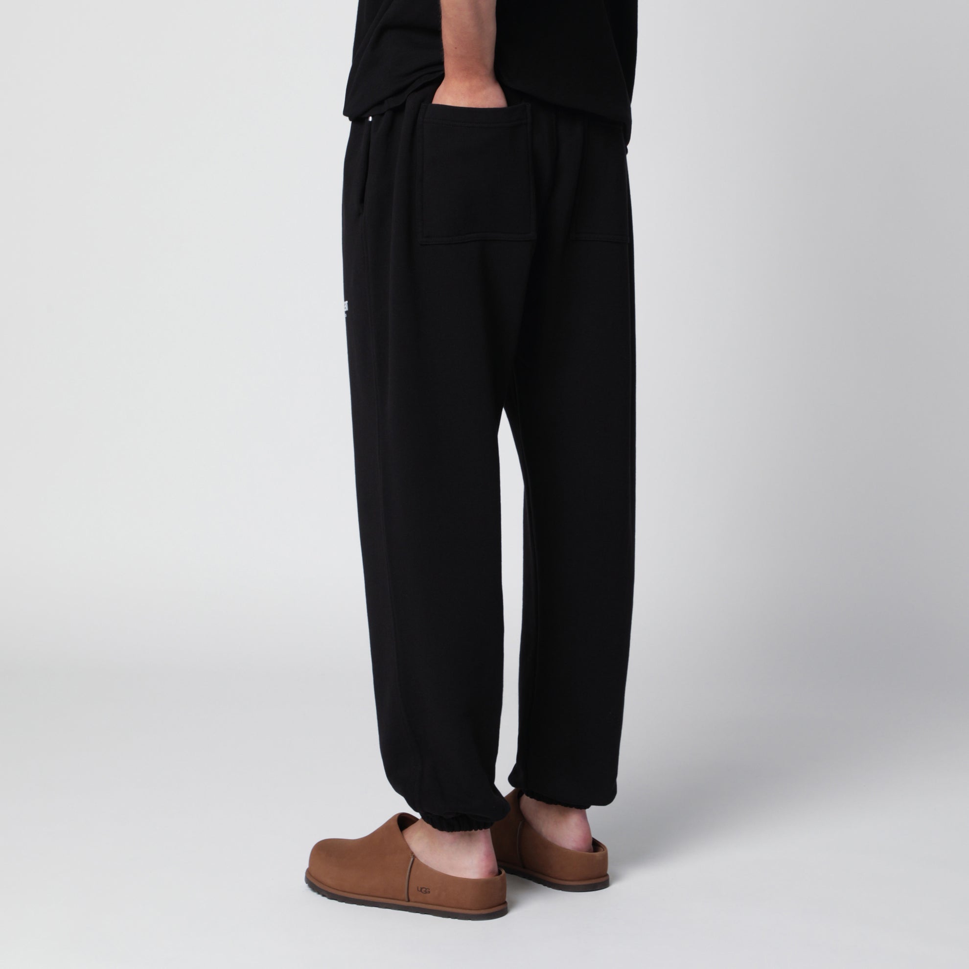 Pantalone jogging nero in cotone