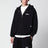 Felpa con zip nera in cotone