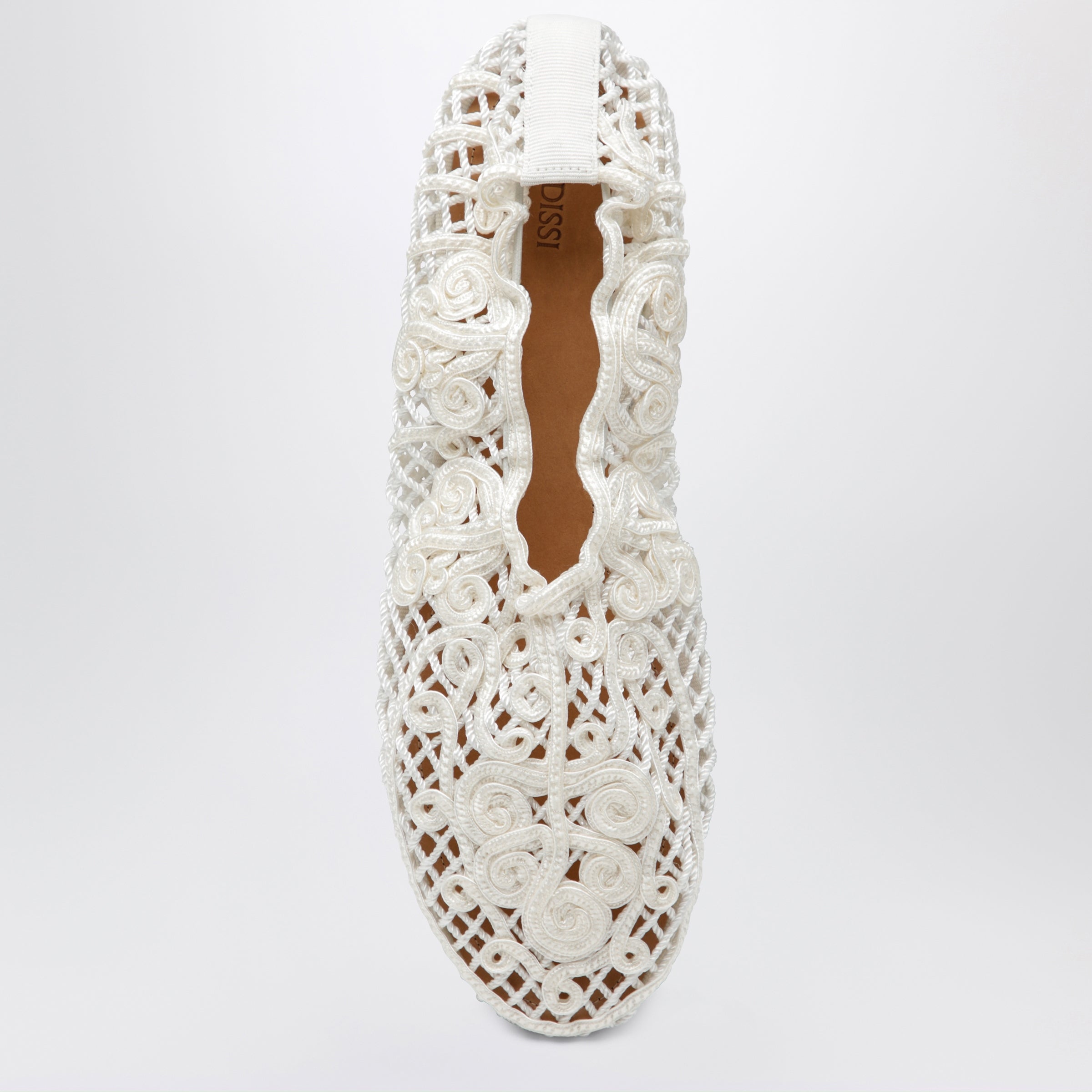 Odissi White Iris crochet ballerina flats | TheDoubleF