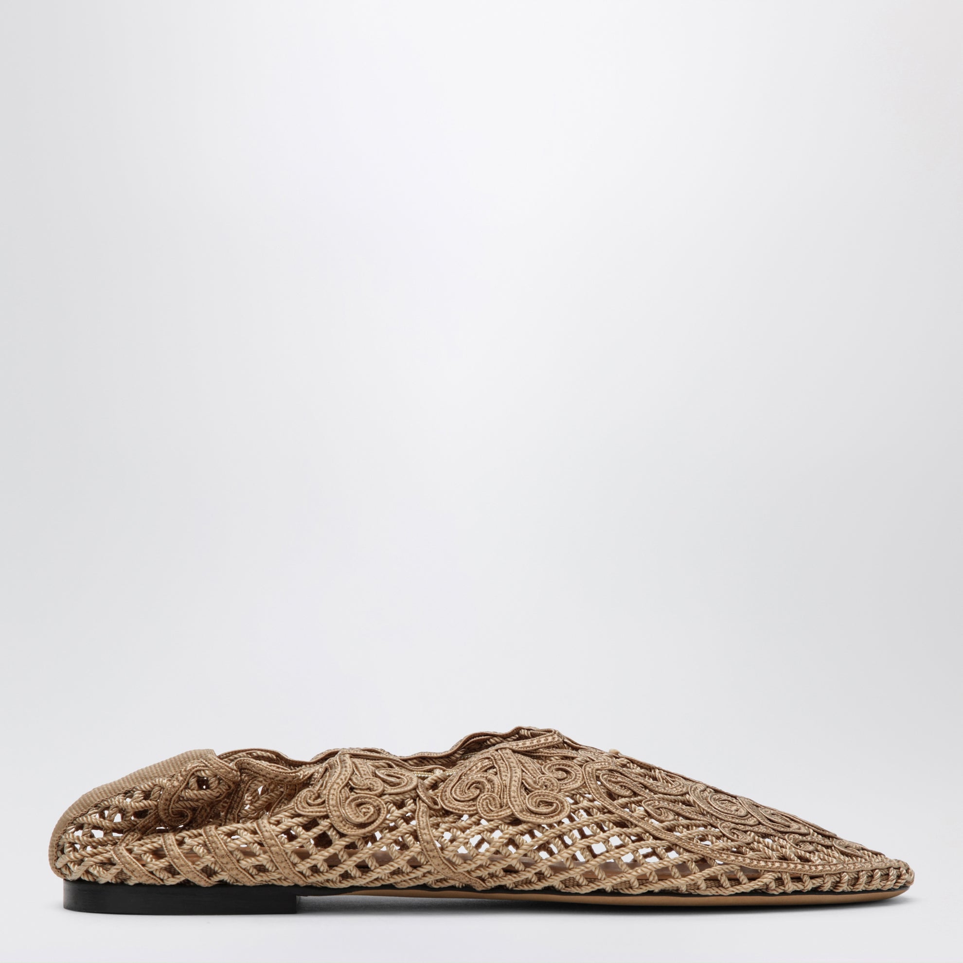 Ballerina all'uncinetto Iris beige