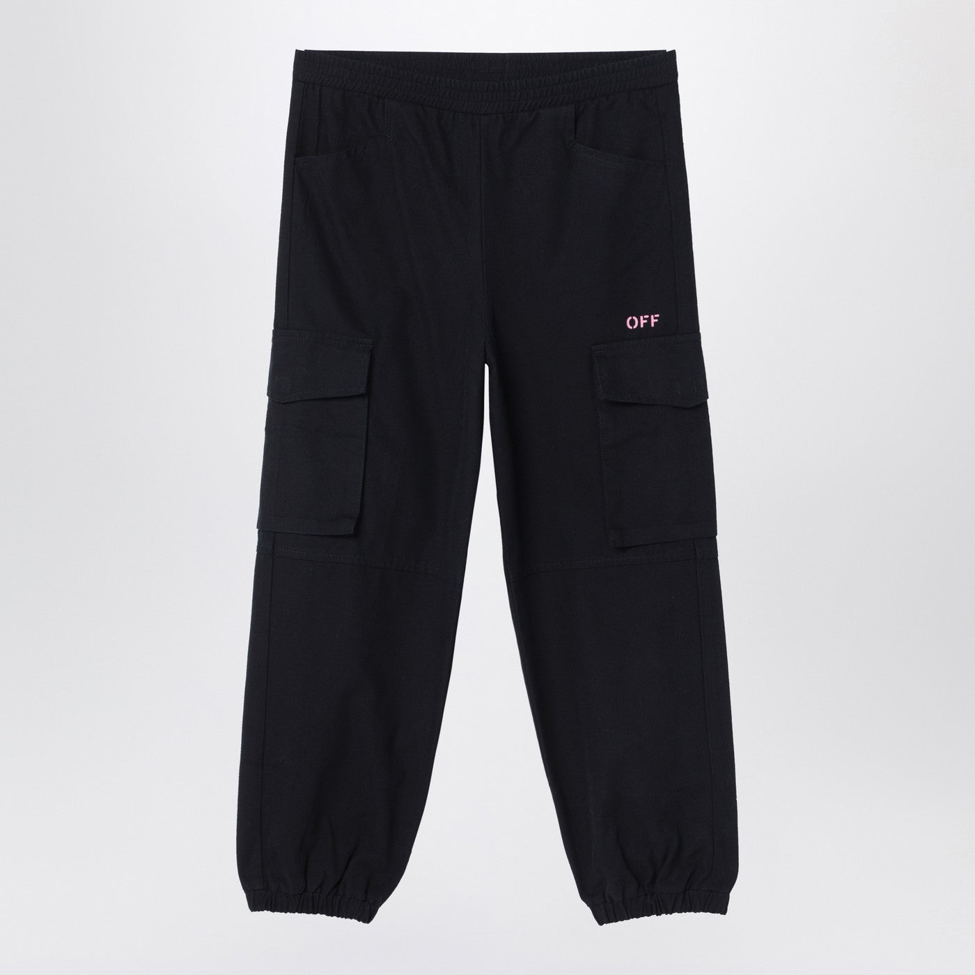 Pantalon de jogging cargo noir avec logo