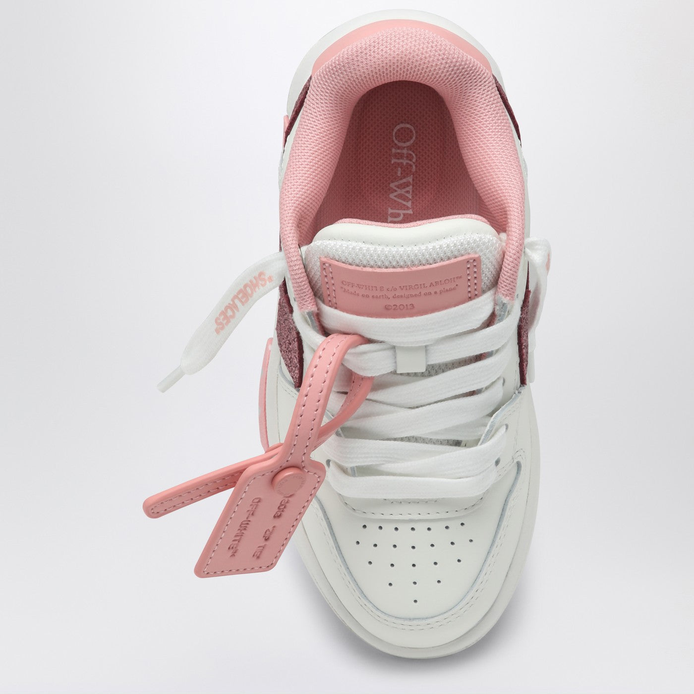 light pink off white sneakers