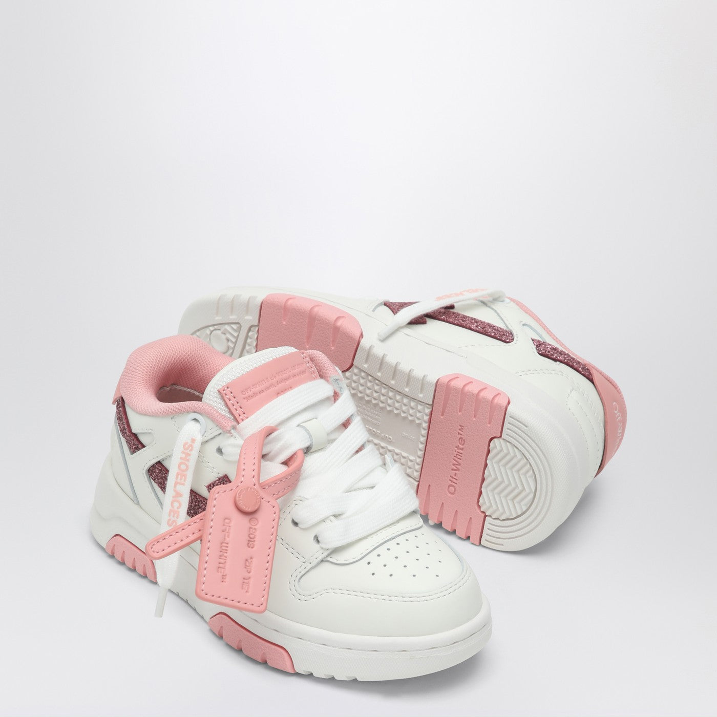 light pink off white sneakers