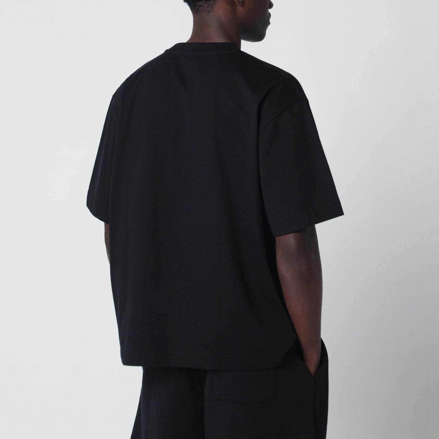 Black T-shirt with logo print