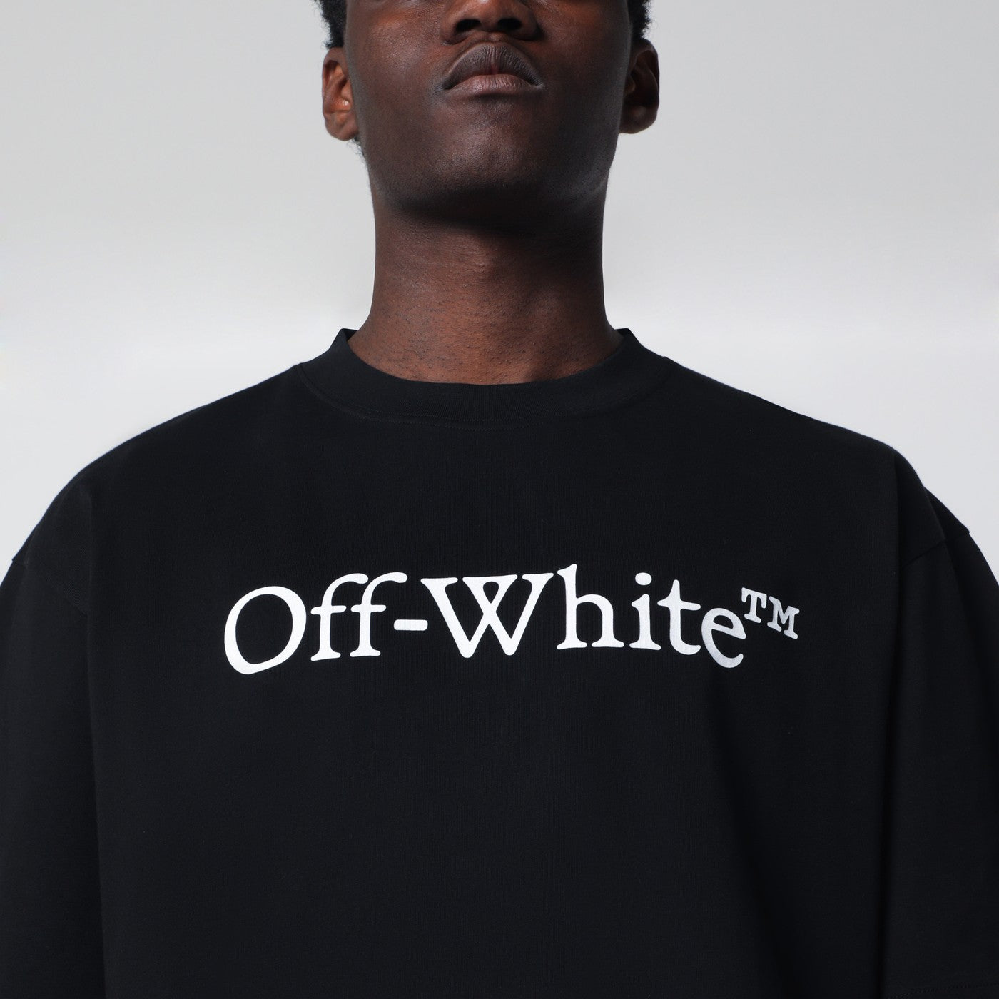 Black T-shirt with logo print