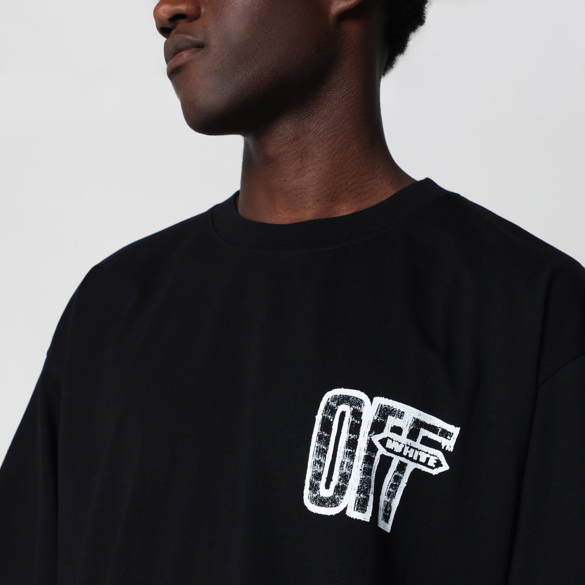 T-shirt Motion Arrow con logo in cotone nera