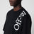 T-shirt girocollo con logo stampato in cotone nero