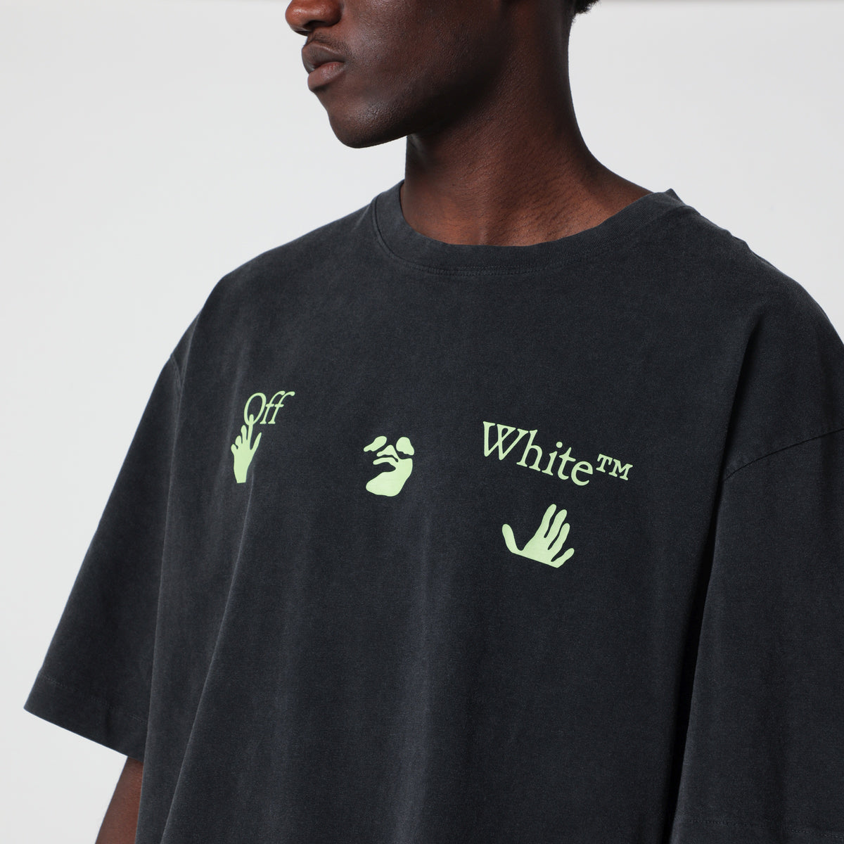 Vintage black T-shirt with logo prints
