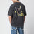T-shirt nera slavata con logo OFF