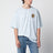 T-shirt celeste con stampe logo