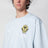 T-shirt celeste con stampe logo