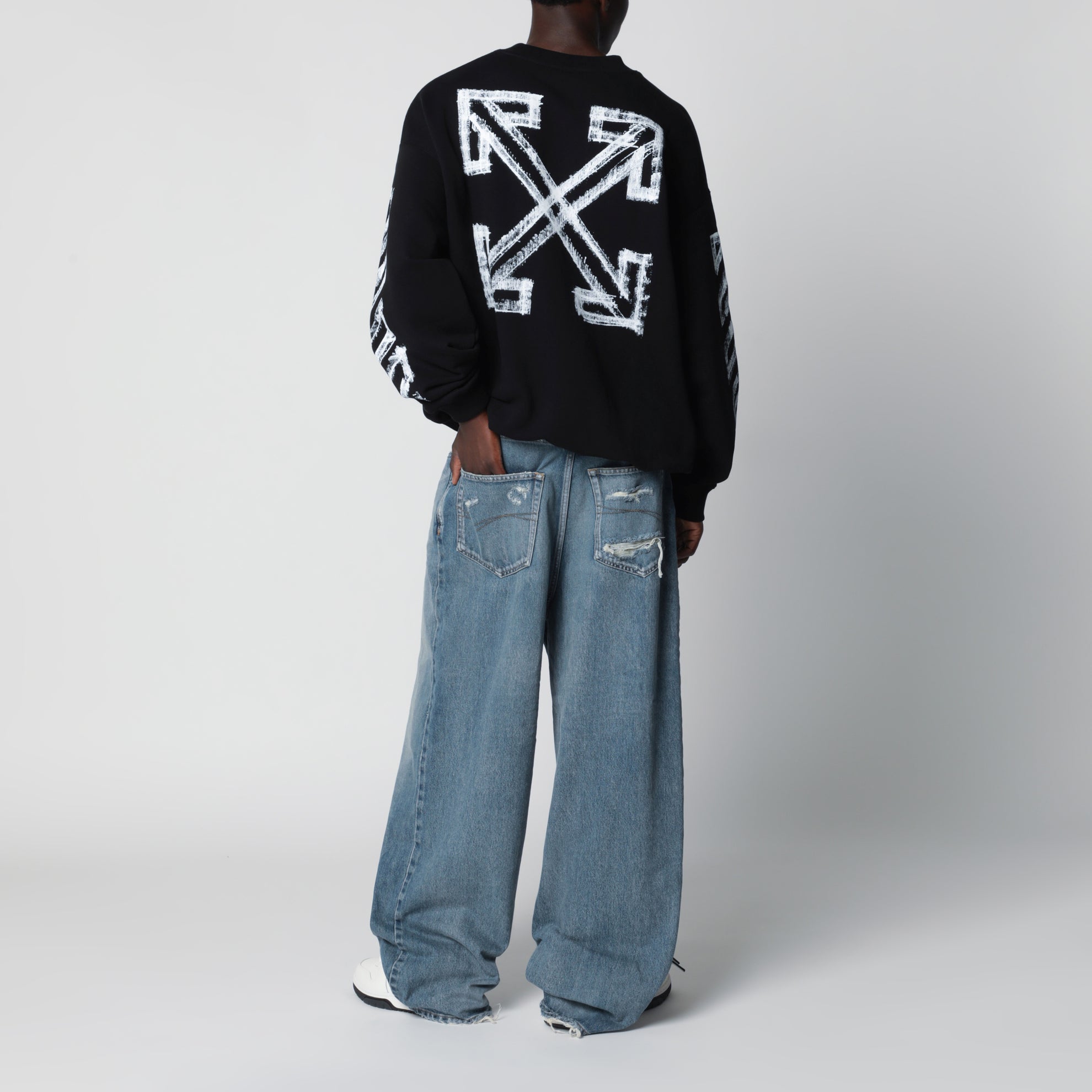 Sweat Motion Arrow Skate en coton noir