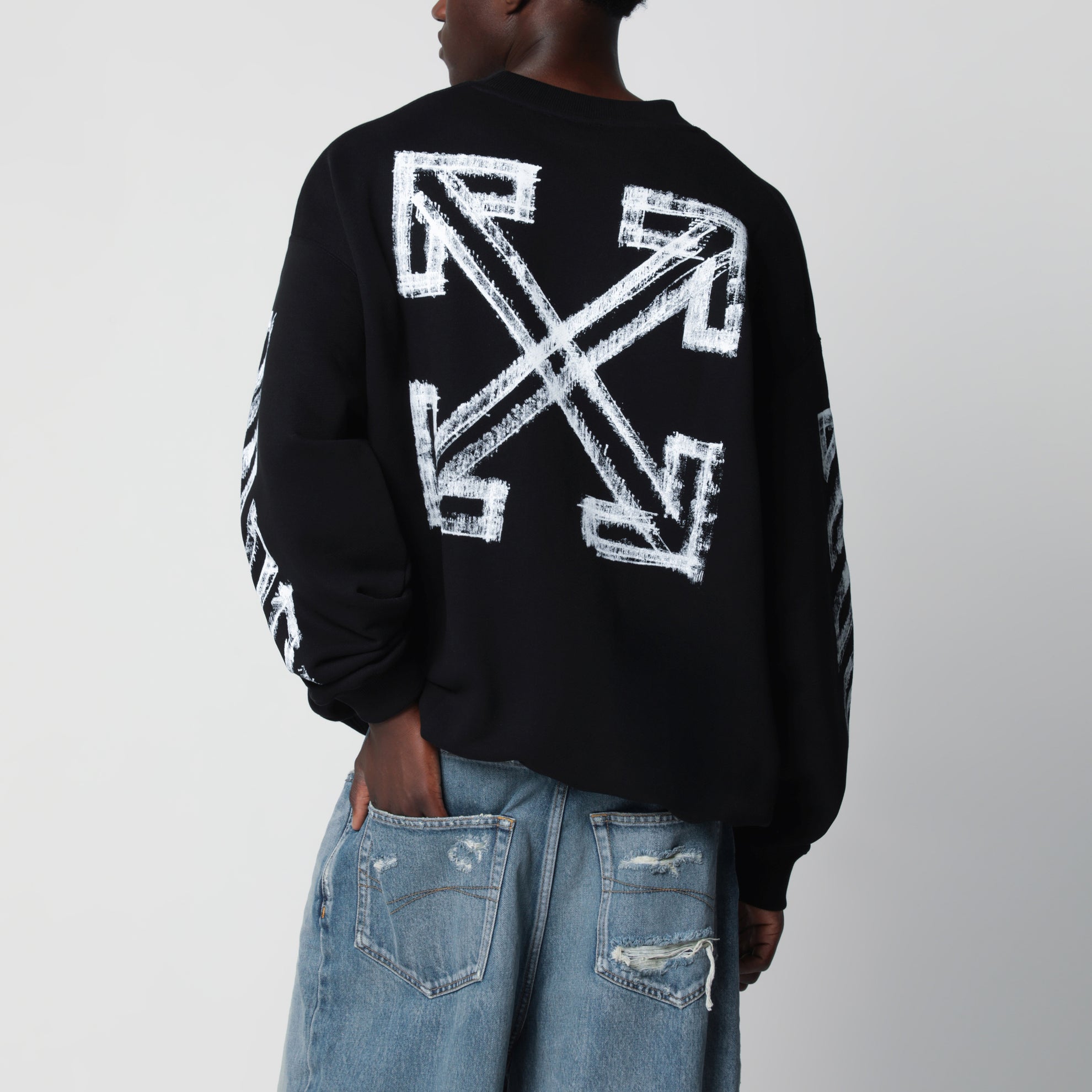 Sweat Motion Arrow Skate en coton noir