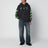 Verwaschenes schwarzes Sweatshirt mit Logo-Prints