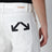 White trousers with logo