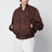Bomber zippé marron en tissu technique