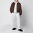 Bomber zippé marron en tissu technique