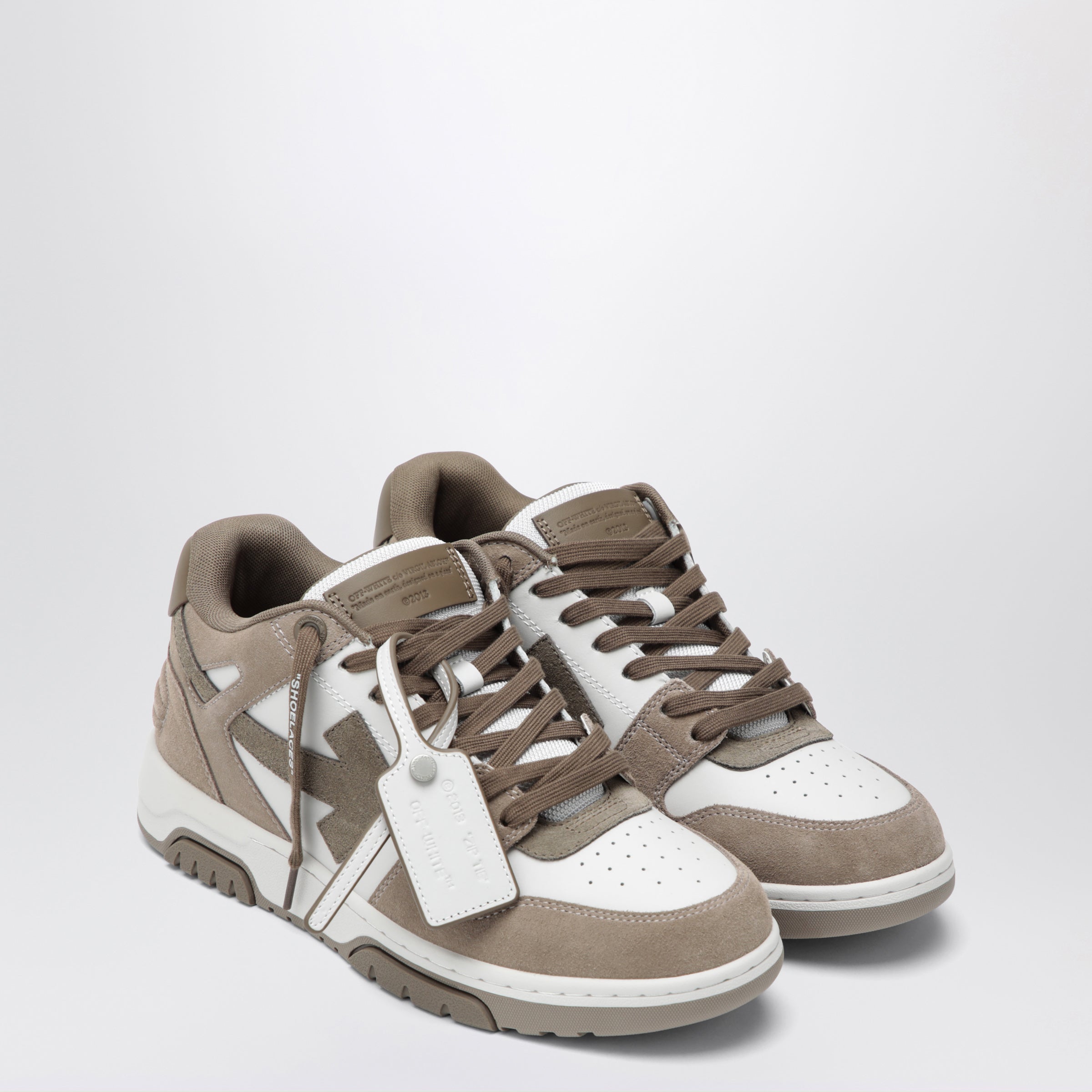 Off-White™ Out Of Office sneakers rhodium / light brown | TheDoubleF